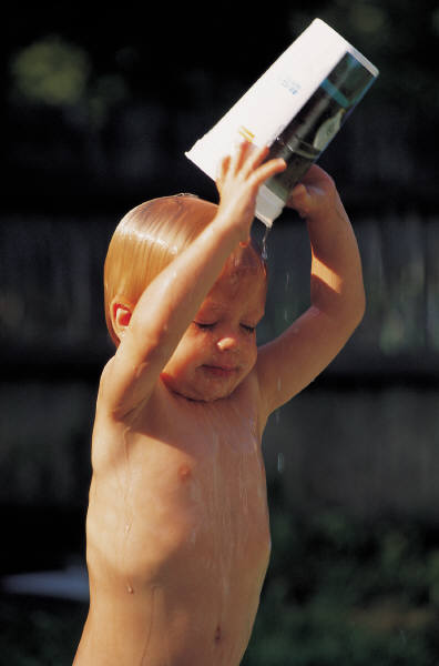 Boy Enjoying Water