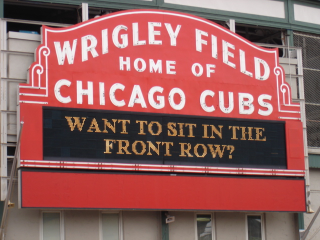 Wrigley Field's Famous Sign