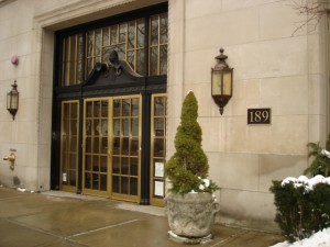 Entrance of 189 East Lake Shore Drive (Winter 2010)