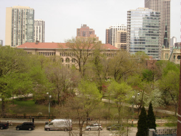 View of Washington Square Park & The Newberry Library from 55 W Delaware 609 View of Washington Square Park & The Newberry Library from 55 W Delaware 609