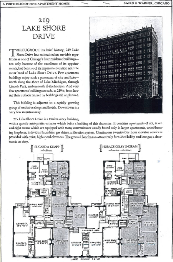 219 E Lake Shore Drive in Baird & Warner's "A Portfolio of Fine Apartment Homes" 219 E Lake Shore Drive in Baird & Warner's "A Portfolio of Fine Apartment Homes"