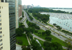 Condos Along Lake Shore Drive in Chicago's Lakeview Neighborhood
